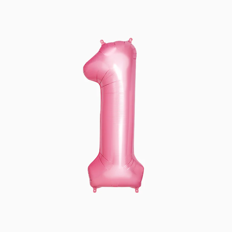 Globo Foil Número Grande 100 cm Rosa Pastel - Image 7