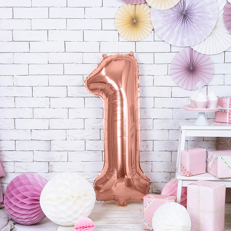 Globo Foil Número Grande 100 cm Oro Rosa - Image 13