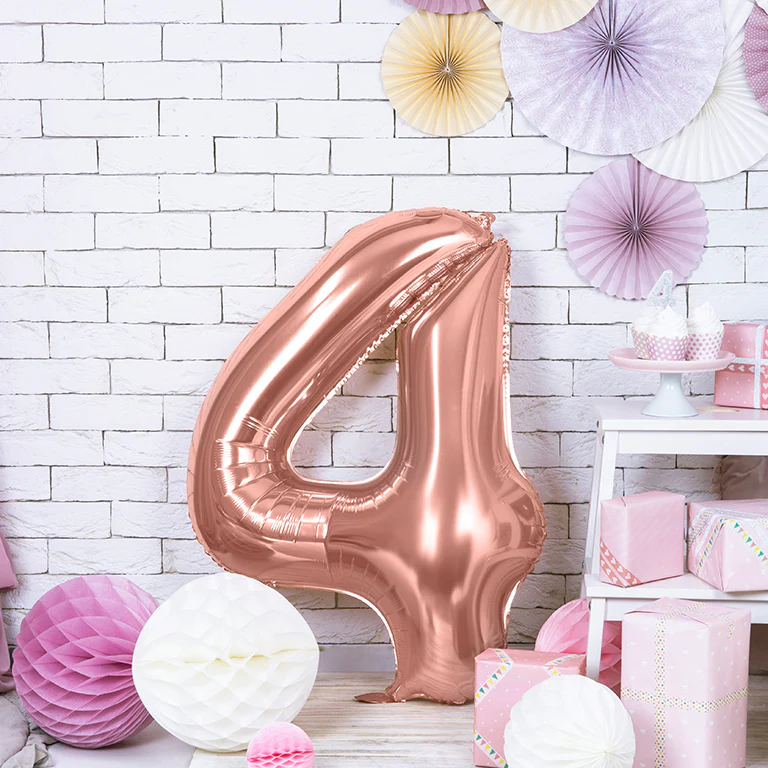 Globo Foil Número Grande 100 cm Oro Rosa - Image 15