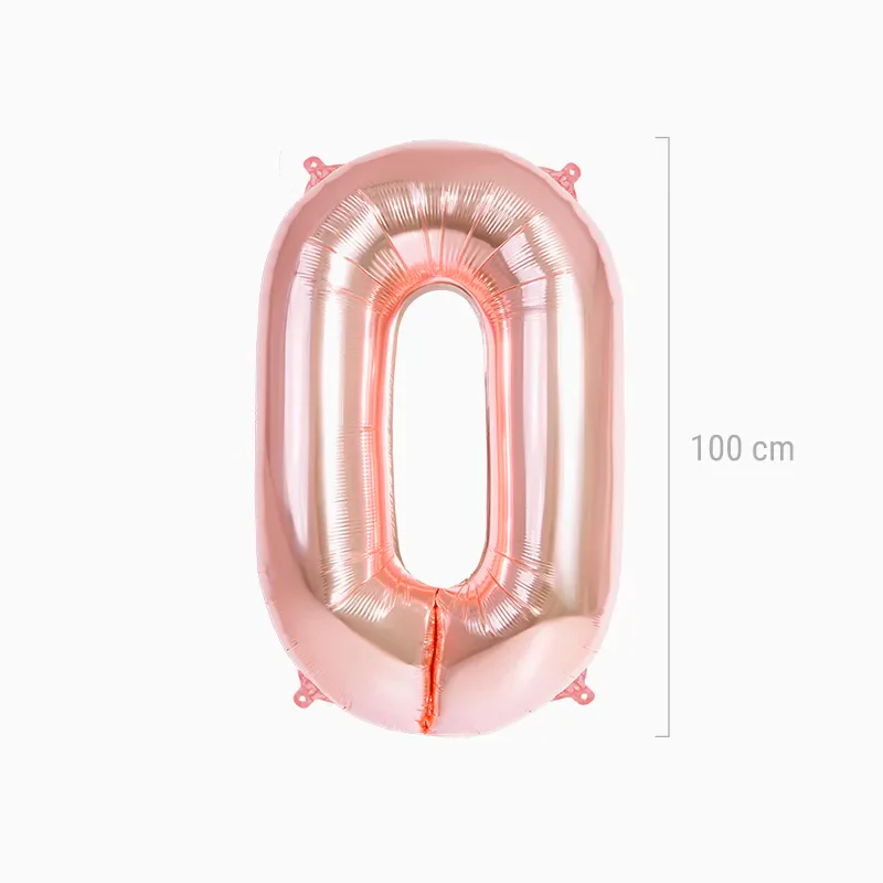 Globo Foil Número Grande 100 cm Oro Rosa - Image 18