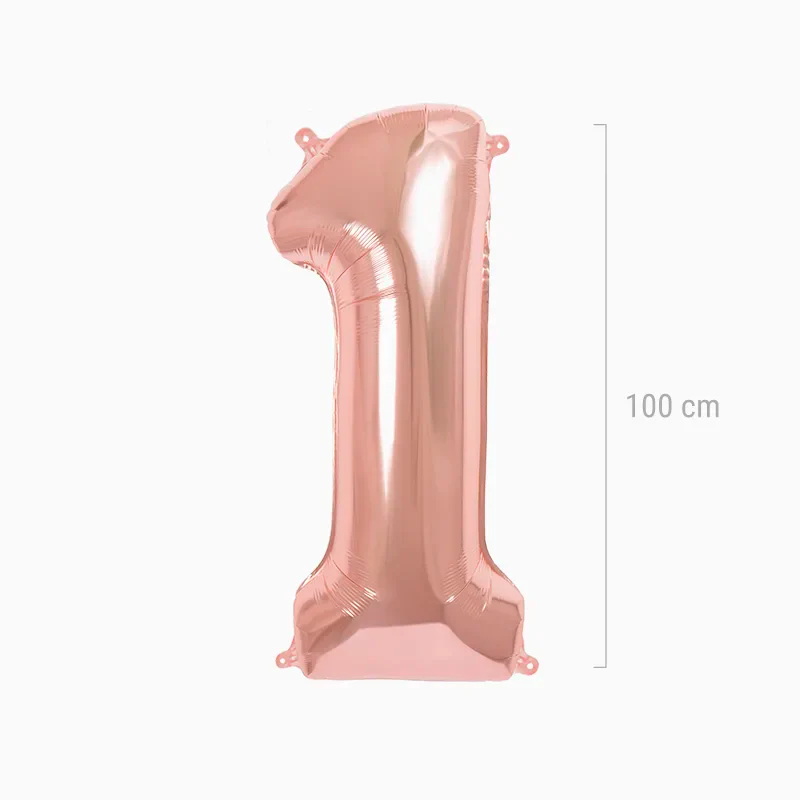 Globo Foil Número Grande 100 cm Oro Rosa - Image 19