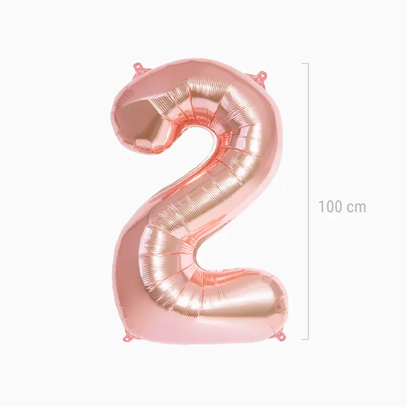 Globo Foil Número Grande 100 cm Oro Rosa - Image 20