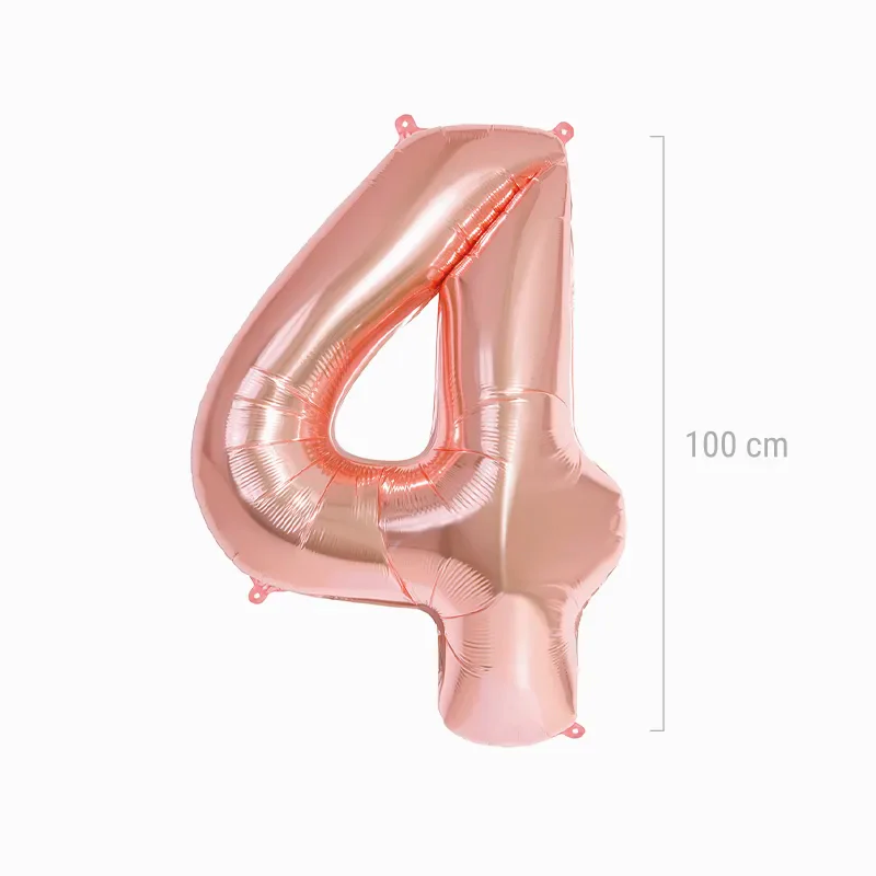 Globo Foil Número Grande 100 cm Oro Rosa - Image 22