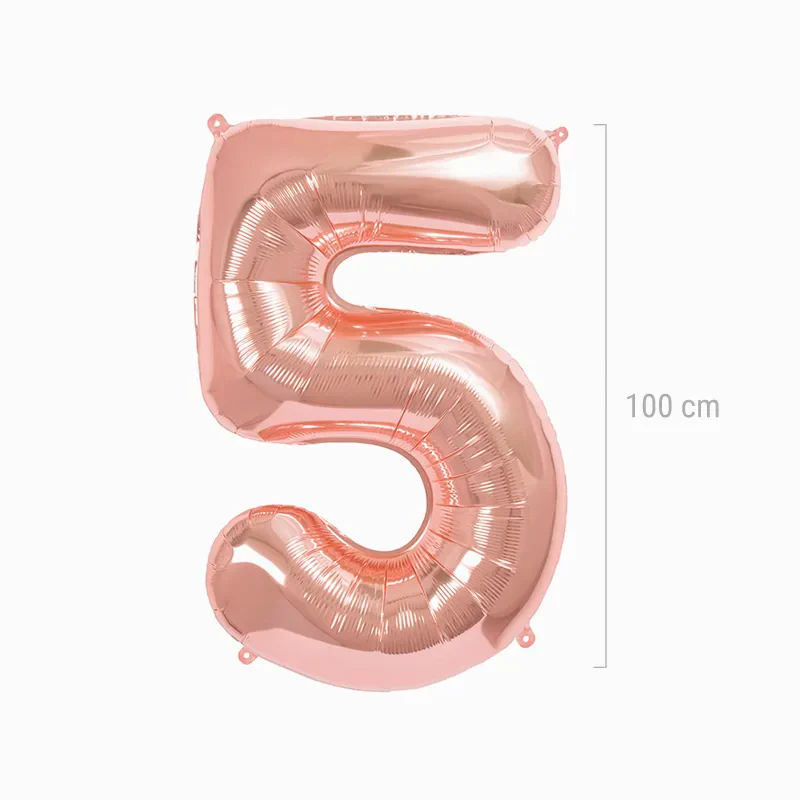 Globo Foil Número Grande 100 cm Oro Rosa - Image 23