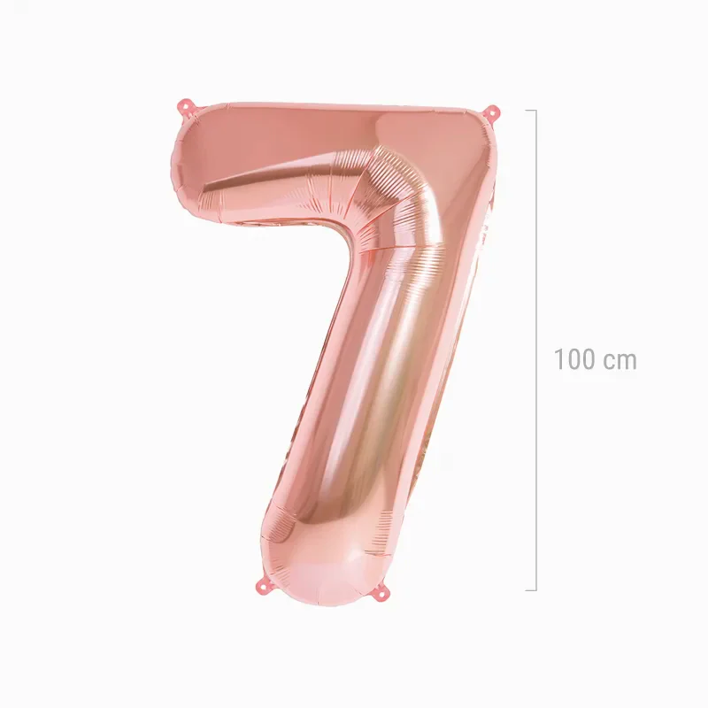 Globo Foil Número Grande 100 cm Oro Rosa - Image 25