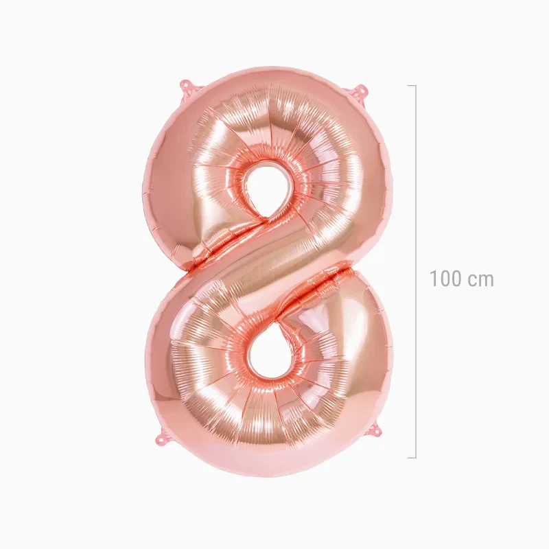 Globo Foil Número Grande 100 cm Oro Rosa - Image 26