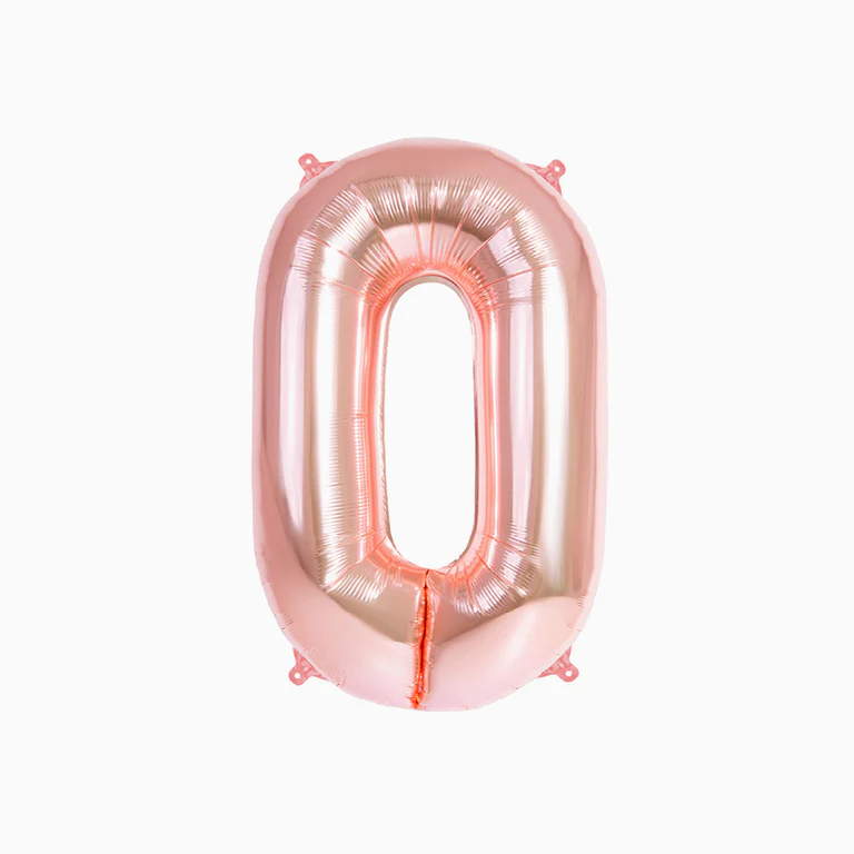 Globo Foil Número Grande 100 cm Oro Rosa - Image 3