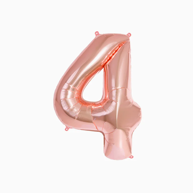 Globo Foil Número Grande 100 cm Oro Rosa - Image 7