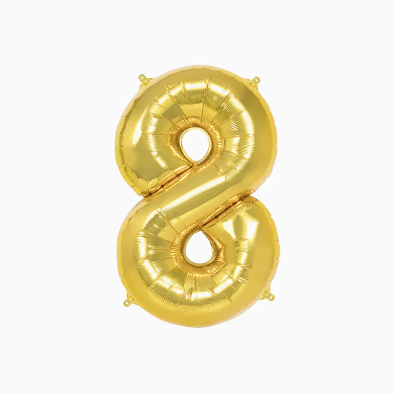 Globo Foil Número Mediano 81 cm Oro - Image 18
