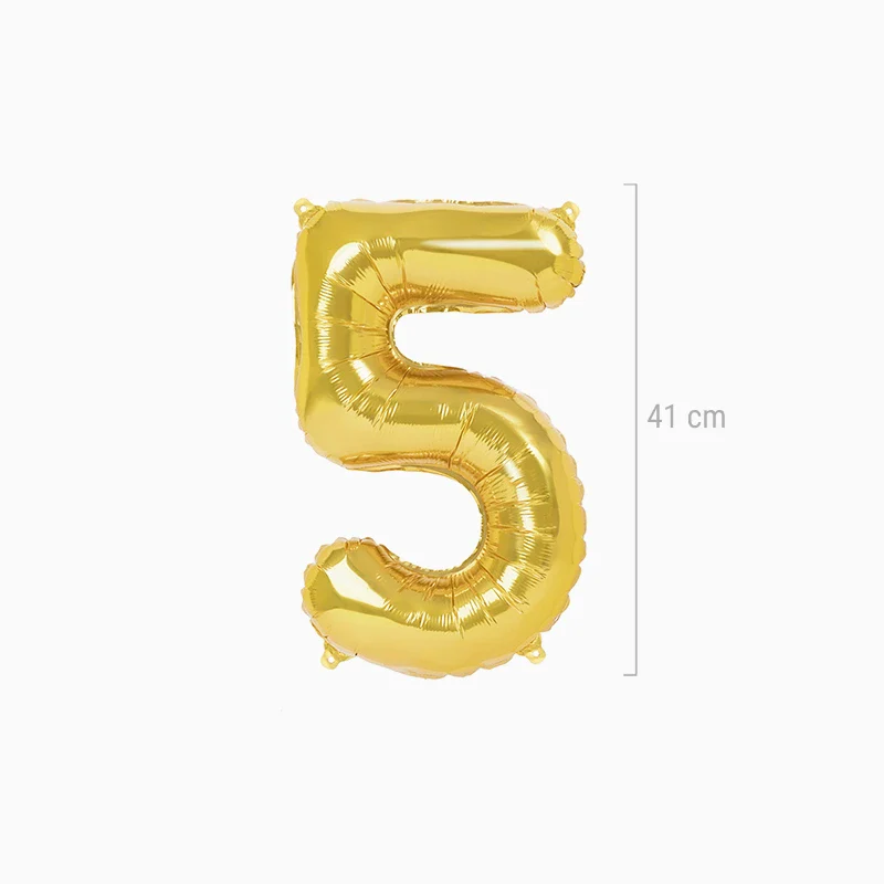 Globo Foil Número Pequeño 41 cm Oro - Image 15