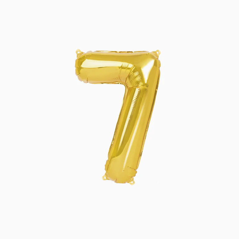 Globo Foil Número Pequeño 41 cm Oro - Image 18