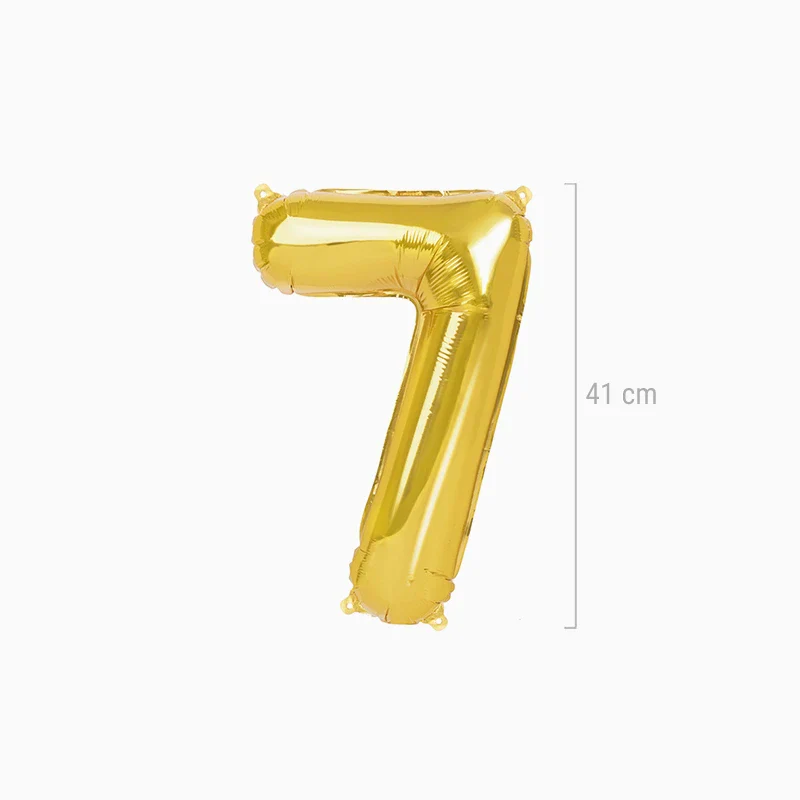 Globo Foil Número Pequeño 41 cm Oro - Image 19