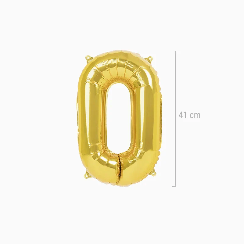 Globo Foil Número Pequeño 41 cm Oro - Image 5