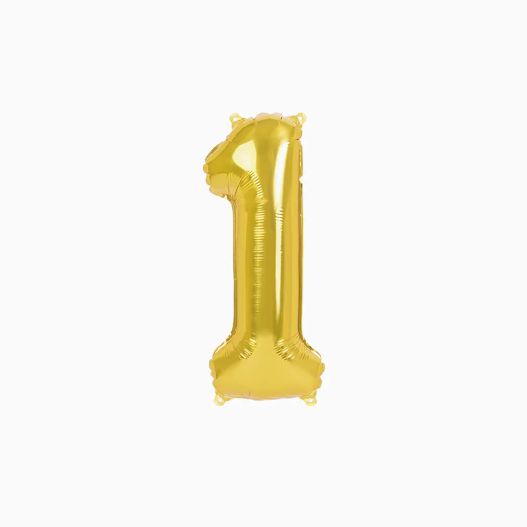 Globo Foil Número Pequeño 41 cm Oro - Image 6
