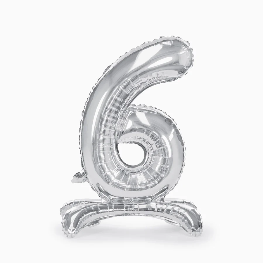 Globo con Base Foil 70 cm Plata - Image 8