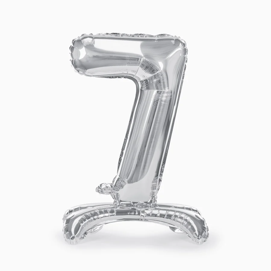 Globo con Base Foil 70 cm Plata - Image 9