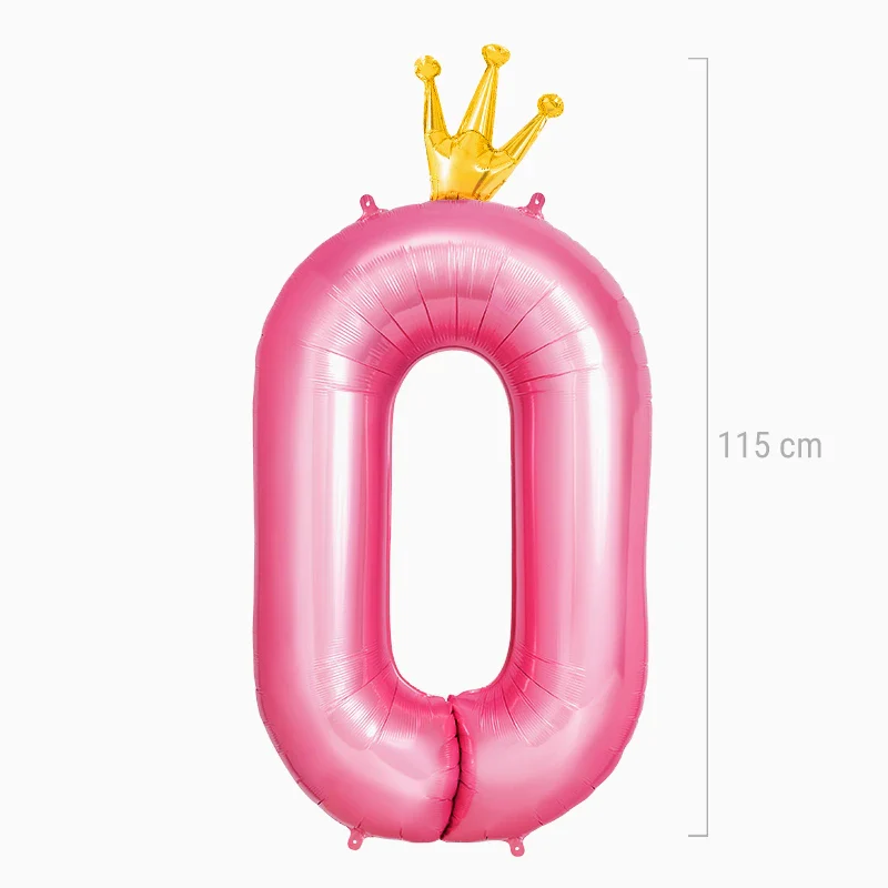 Globo Foil Número Corona 115 cm Rosa - Image 4