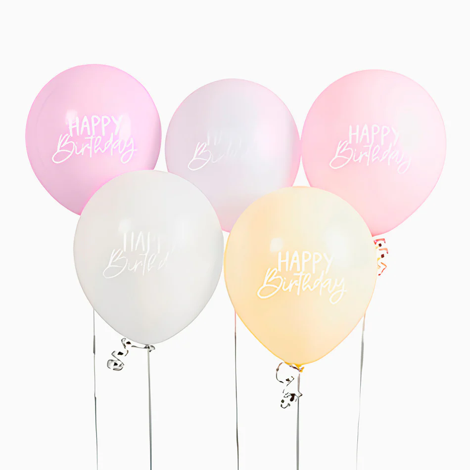 Globos "Happy Birthday" Pastel - Image 2