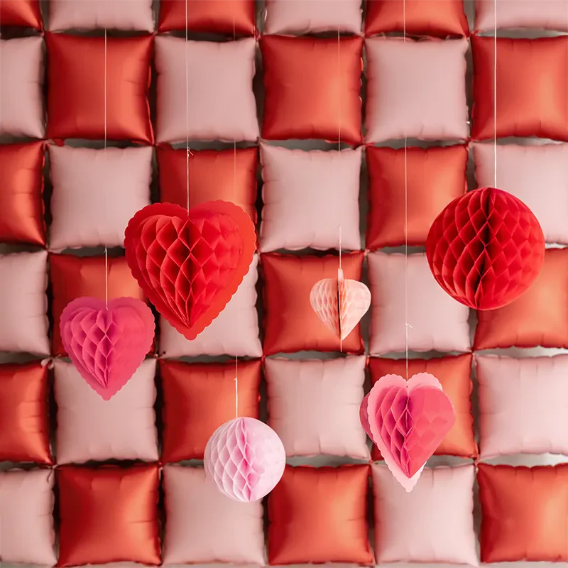 Honeycombs Papel Corazones 20–30 cm San Valentín - Image 2