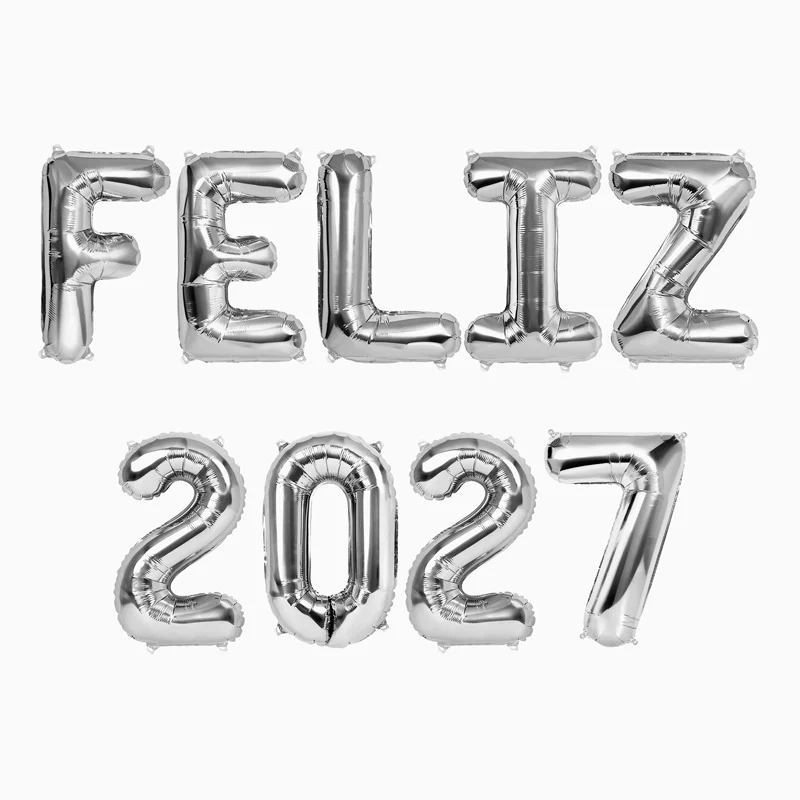 Kit Deco Photocall Nochevieja Feliz 2027 Plata