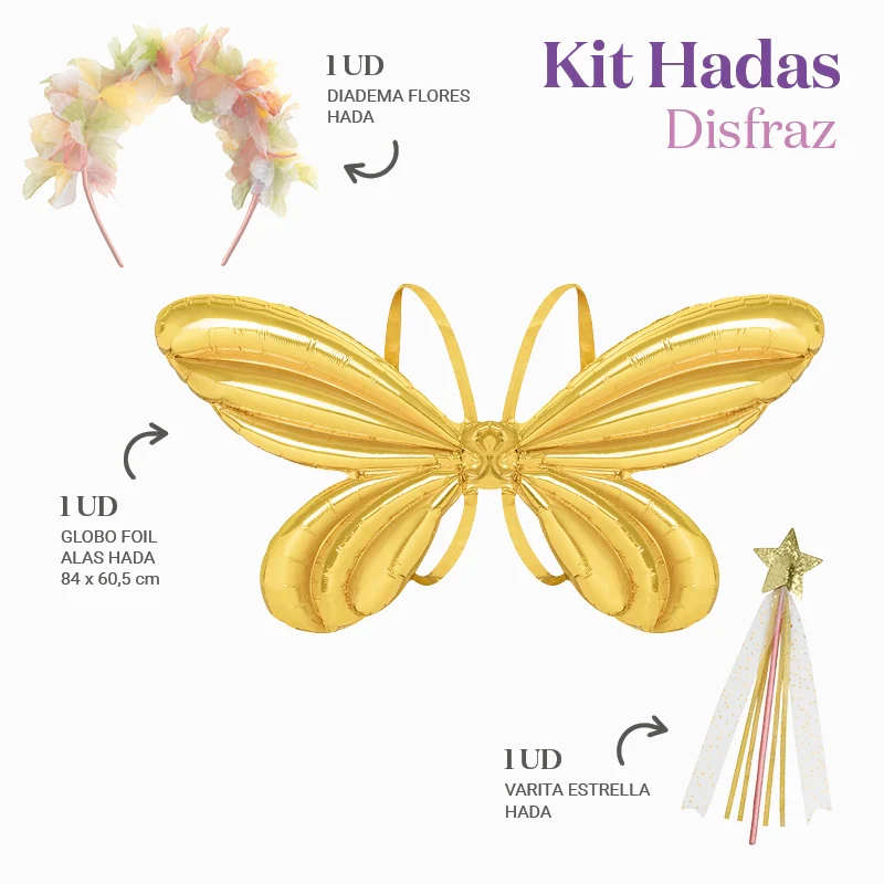 Kit Disfraz Hada Decoración - Image 3