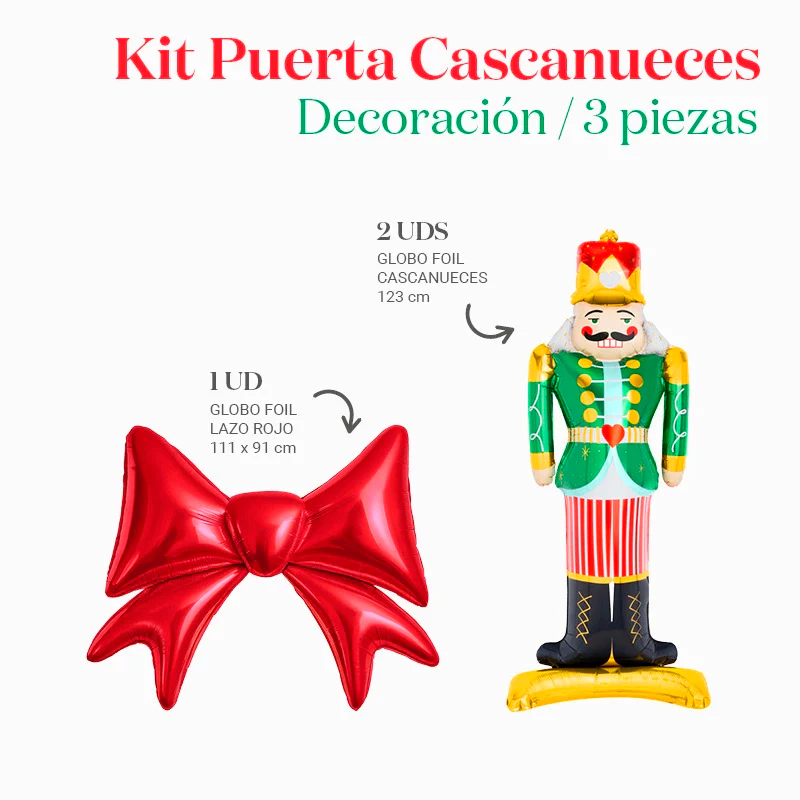 Kit Decoración Puerta Cascanueces Navidad 3 Piezas - Image 3
