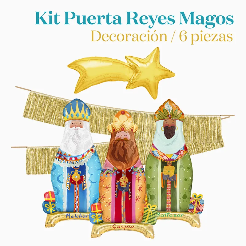 Kit Decoración Puerta Reyes Magos Navidad 6 Piezas - Image 2