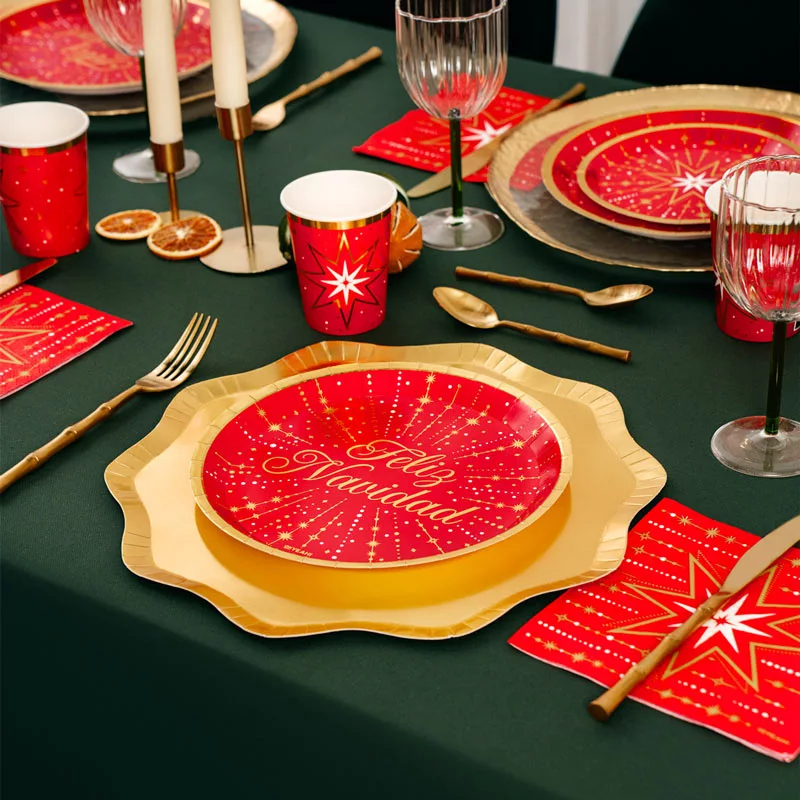 Kit Mesa Basic Navidad 6 Personas Feliz Navidad 48 piezas - Image 7