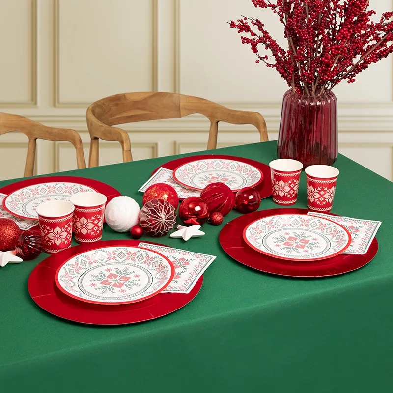 Kit Mesa Basic Navidad 6 Personas Bordado Jacquard 48 piezas - Image 2