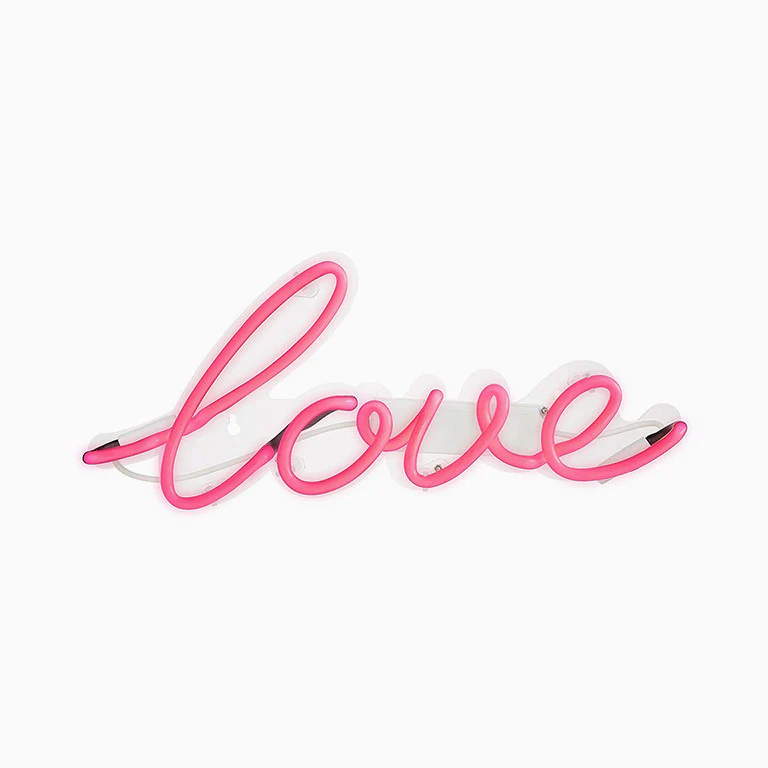 Letrero de Neon "Love" Rosa