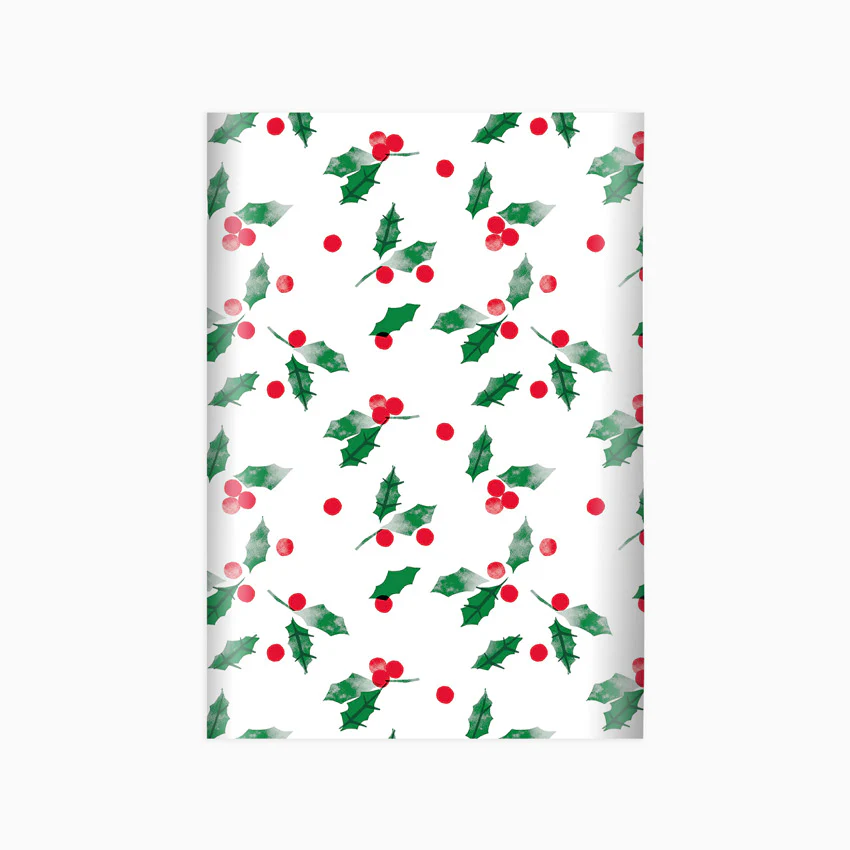 Mantel Papel Plegado Impermeable Navidad 1.20 x 1.80 m Acebo