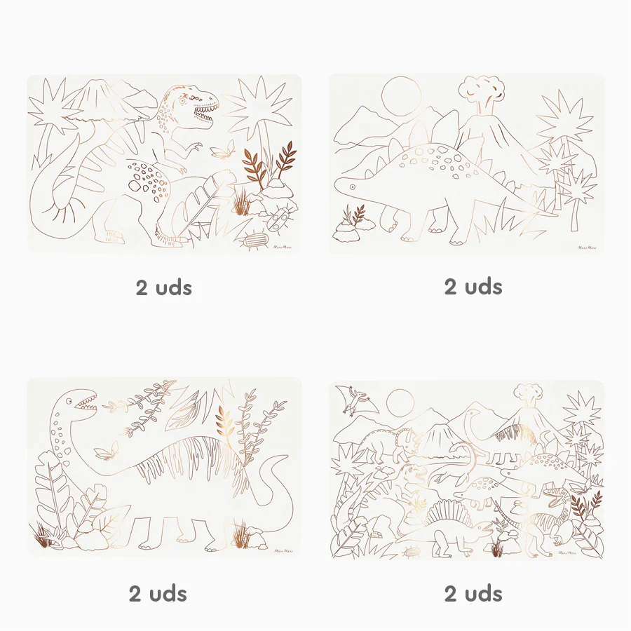 Mantel Papel Individual Dinosaurios Para Colorear - Image 2