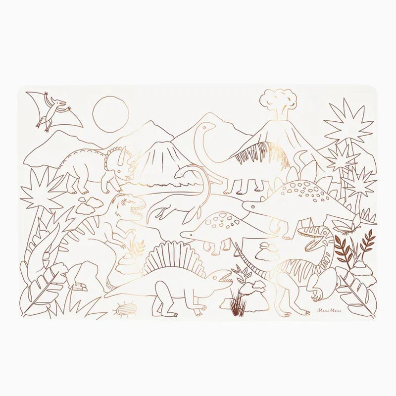 Mantel Papel Individual Dinosaurios Para Colorear - Image 3