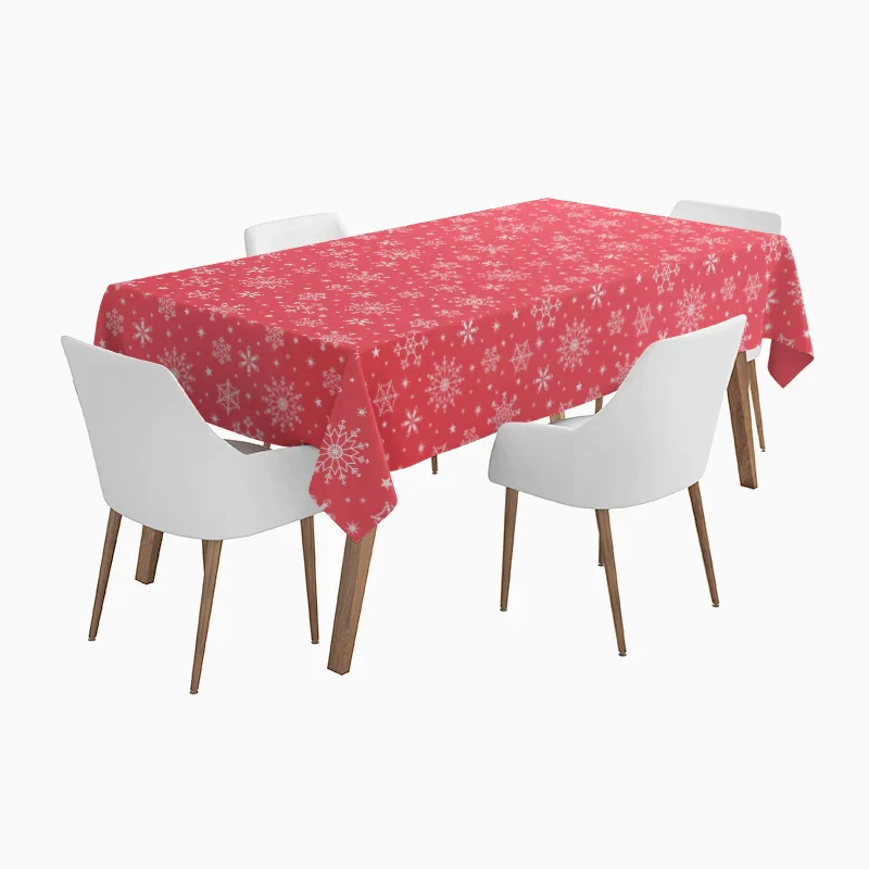 Rollo Mantel Papel Navidad 1.20 x 5 m Rojo Copos de Nieve - Image 2