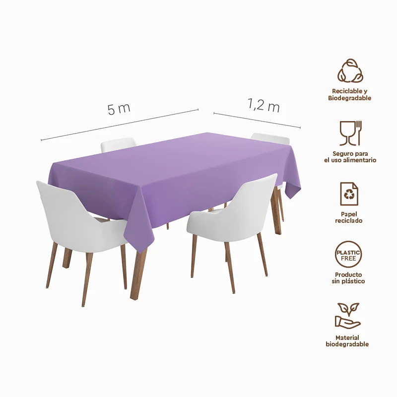 Rollo Mantel Papel 1.2 x 5 m Lavanda - Image 3