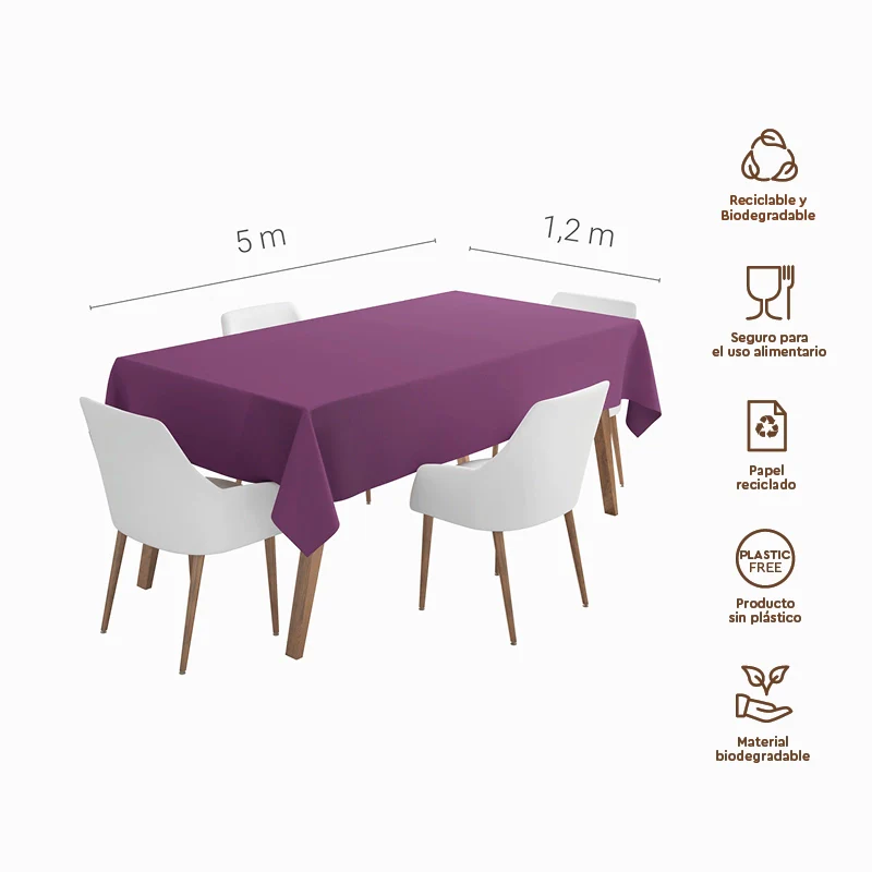 Rollo Mantel Papel 1.20 x 5 m Morado - Image 3