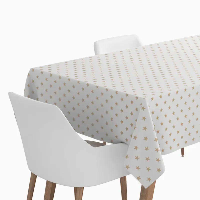 Rollo Mantel Papel Estrellas Crema 1.20 x 5 m Blanco
