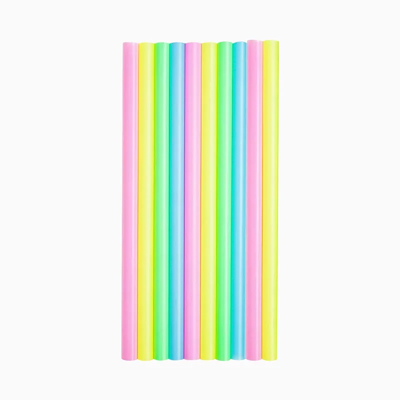 Pajita Extragruesa Plástico PP Reutilizable 21 cm Multicolor