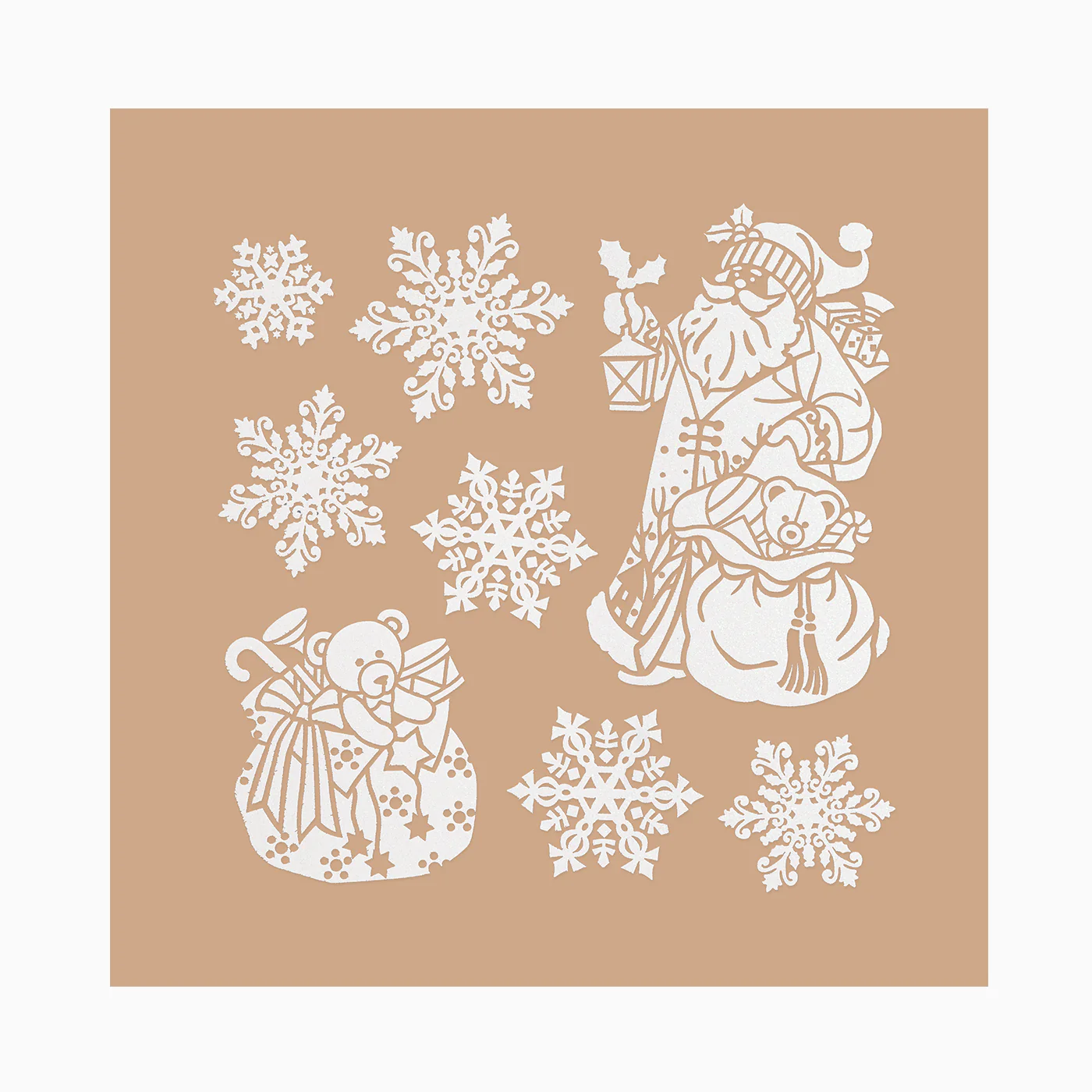 Pegatina Decorativas Navidad para Ventana Papá Noel y Copos de Nieve - Image 3