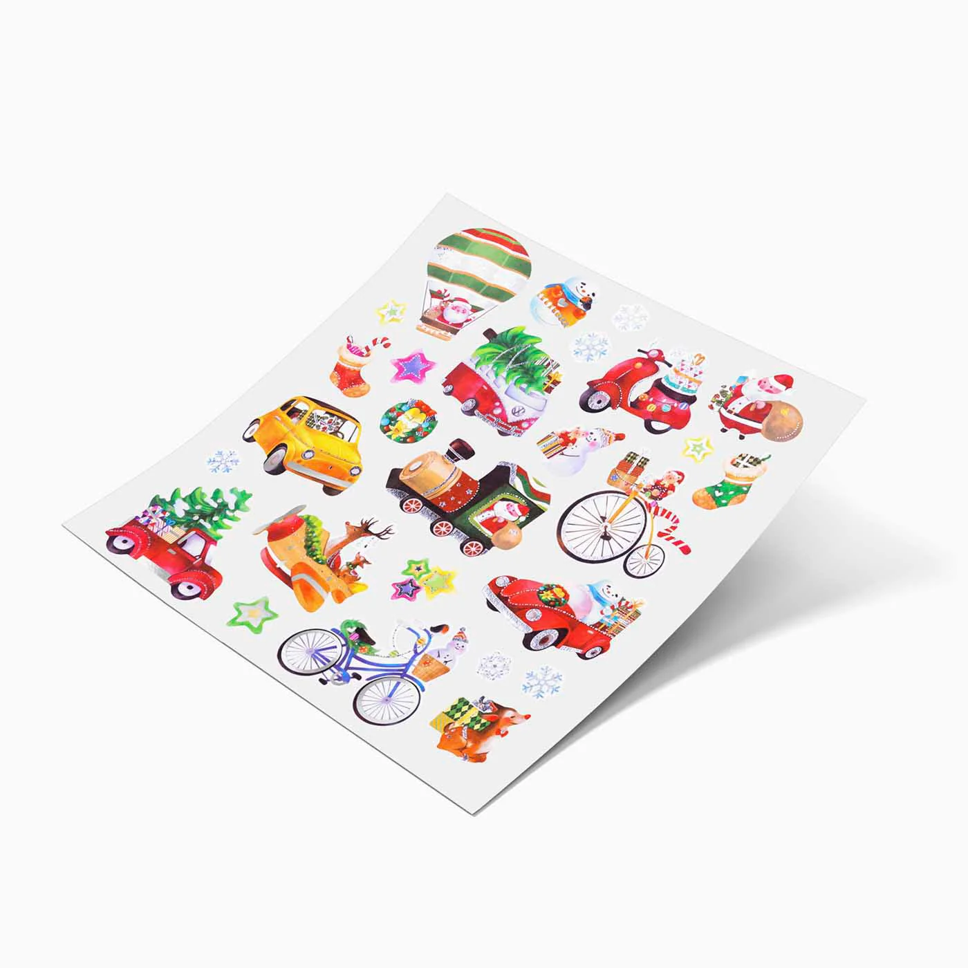 Pegatinas Navidad Transportes