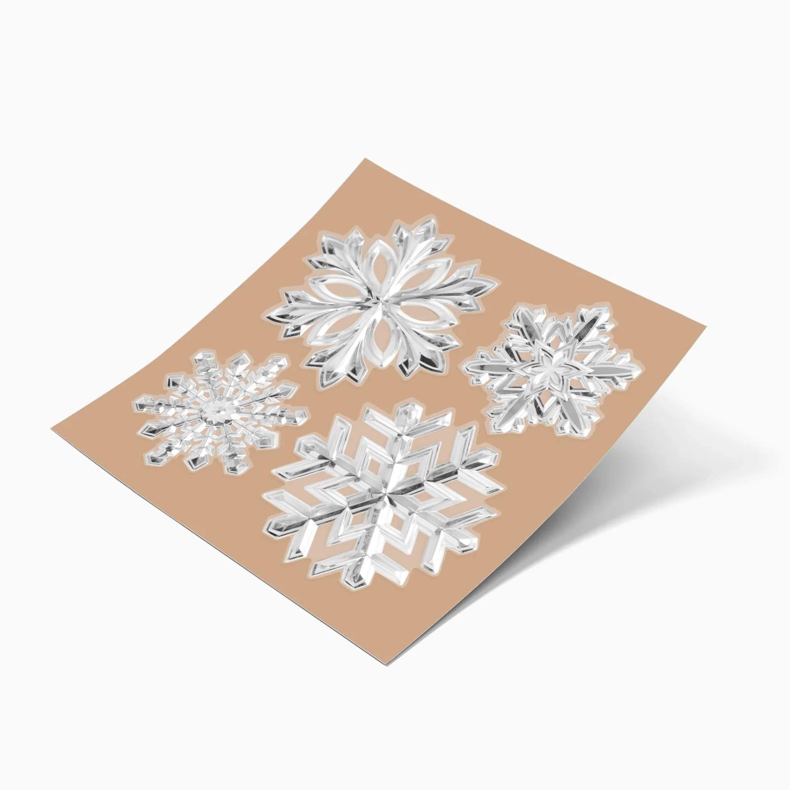 Pegatina Decorativas Navidad para Ventana Copos de Nieve Plata - Image 2