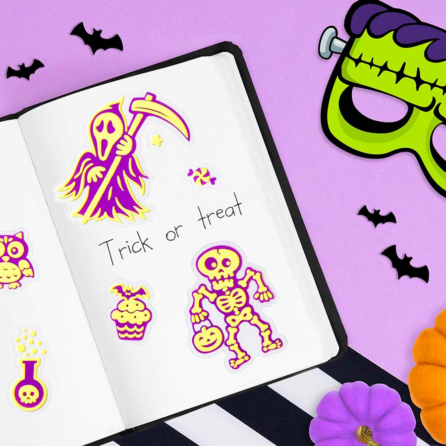 Pegatinas "Trick or Treat" Brillo Oscuridad - Image 2