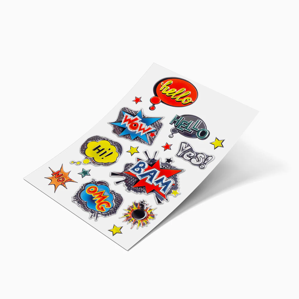 Pegatinas Relieve Cómic
