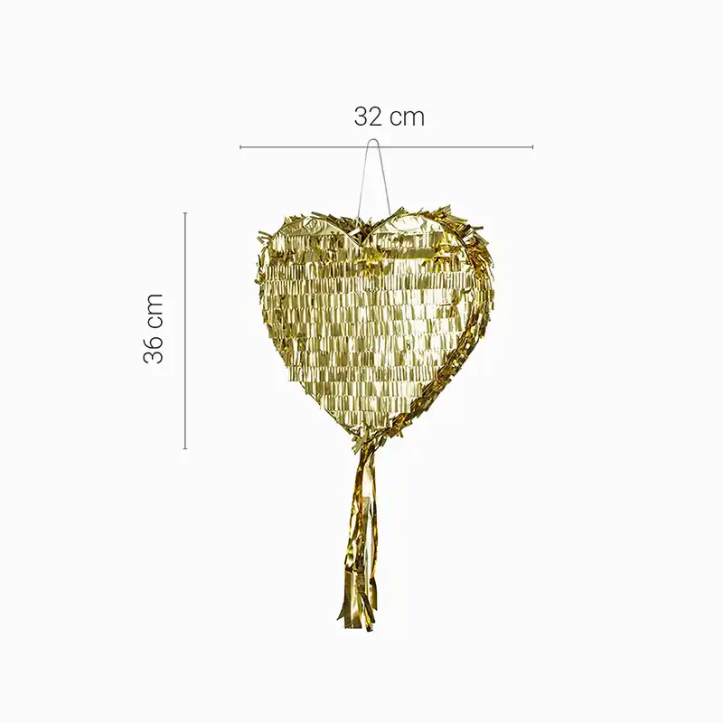 Piñata 3D Corazón Oro - Image 3