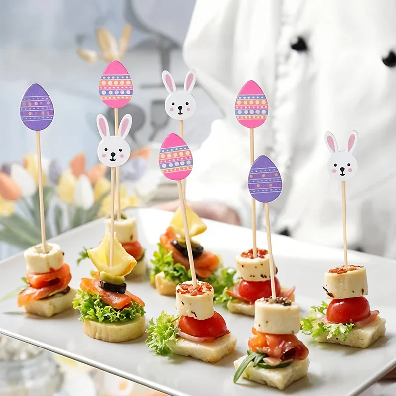 Pinchos Bambú 12 cm Conejo de Pascua - Image 3