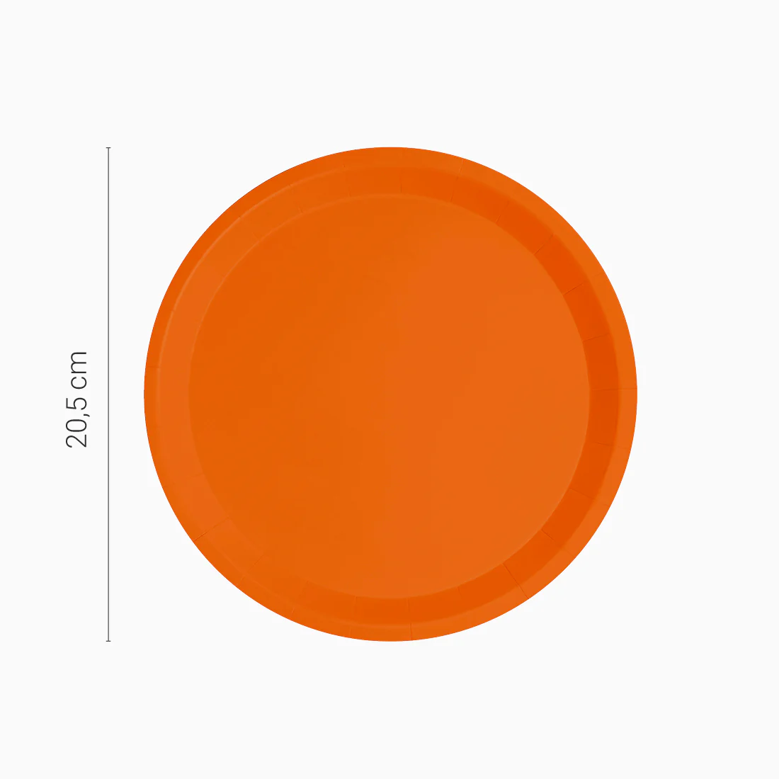 Plato Cartón Llano Redondo Ø 20.5 cm Naranja - Image 2