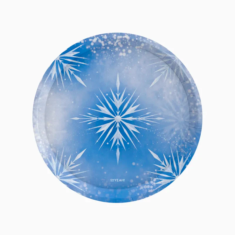Plato Cartón Llano Ø 23 cm Princesa Hielo