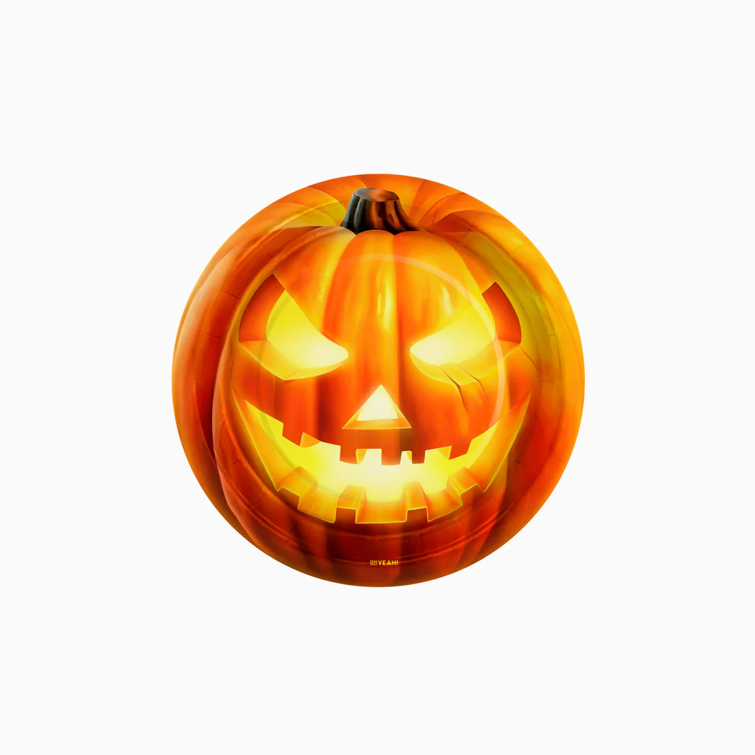 Plato Cartón Llano Redondo Postre Calabaza Ø 18 cm Halloween