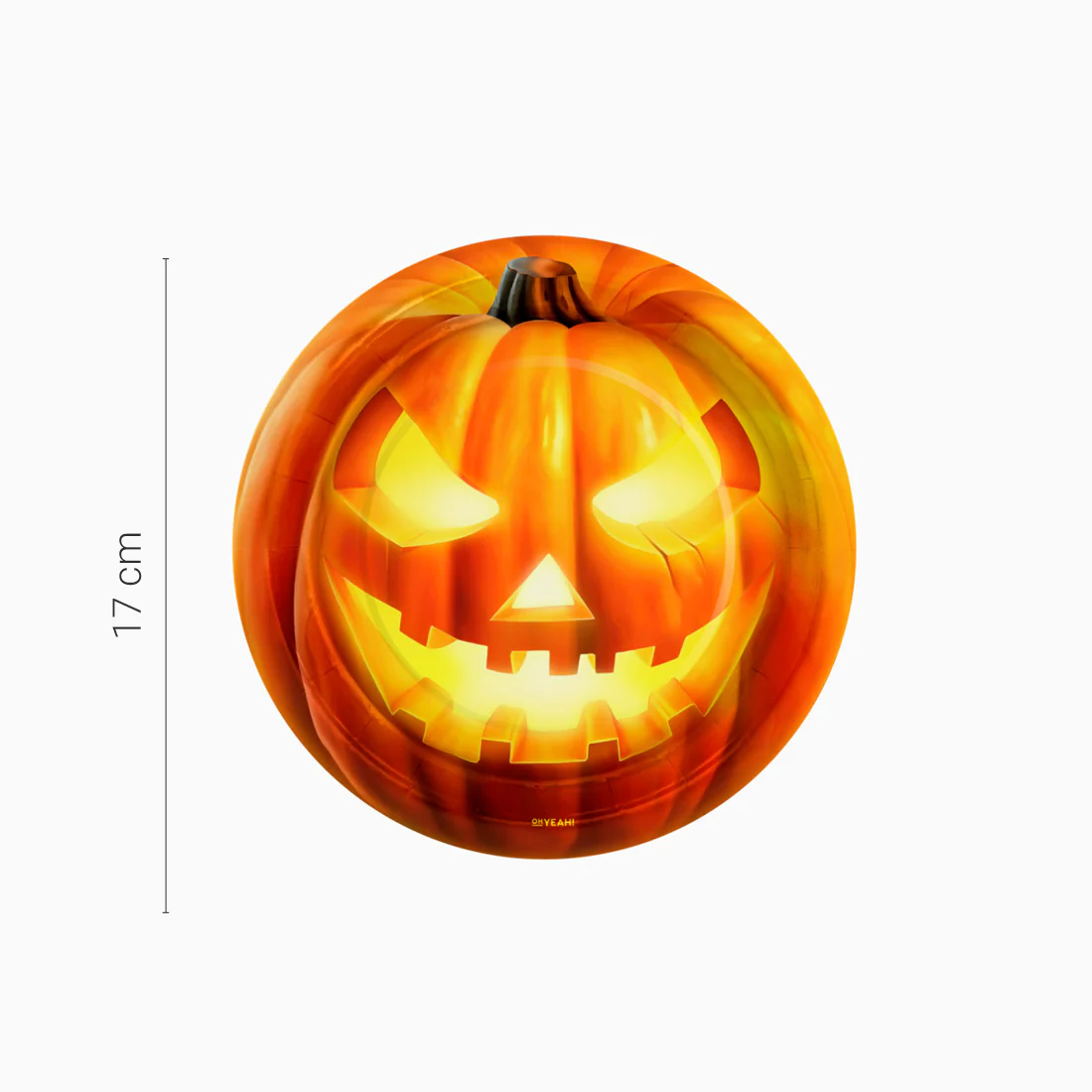 Plato Cartón Llano Redondo Postre Calabaza Ø 18 cm Halloween - Image 5
