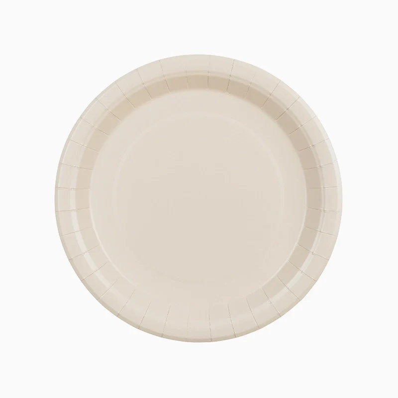 Plato Llano Redondo Cartón Ø 23 cm Beige